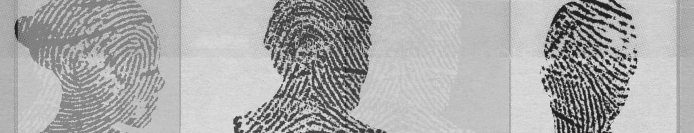 People rendered as fingerprints